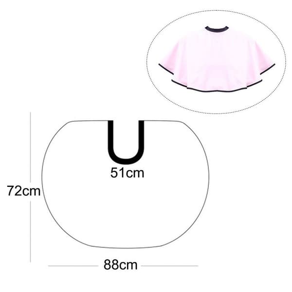 Makeup Cape, Beauty Salon Shorty Smock til Kunder, Salon Pink