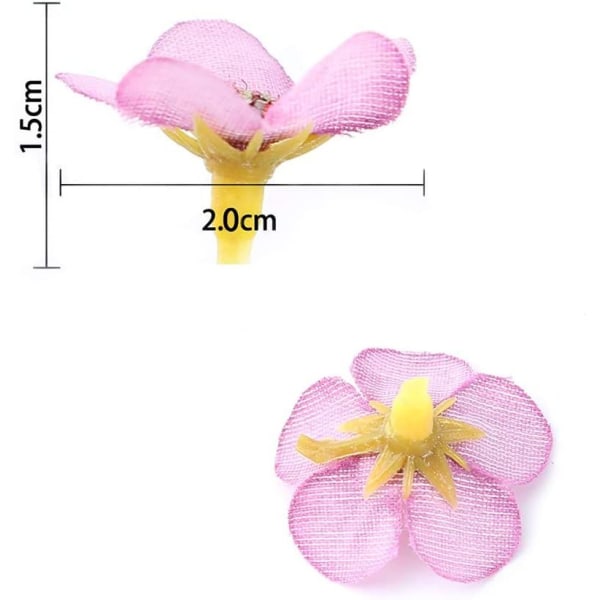 Konstgjord blomma 100 st Multicolor Artificiell Daisy Head Fake Flower Craft Konstgjorda blommor Deco för hembröllopsfest D-