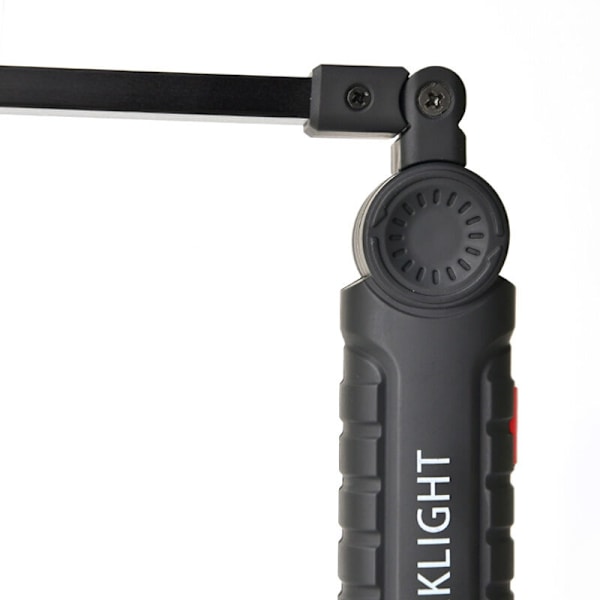 LED-lommelykt arbeidslys, COB LED bærbar lommelykt med magnetisk base 5 lysmoduser USB campinglampe for garasje, camping, nødsituasjon, etc KLB