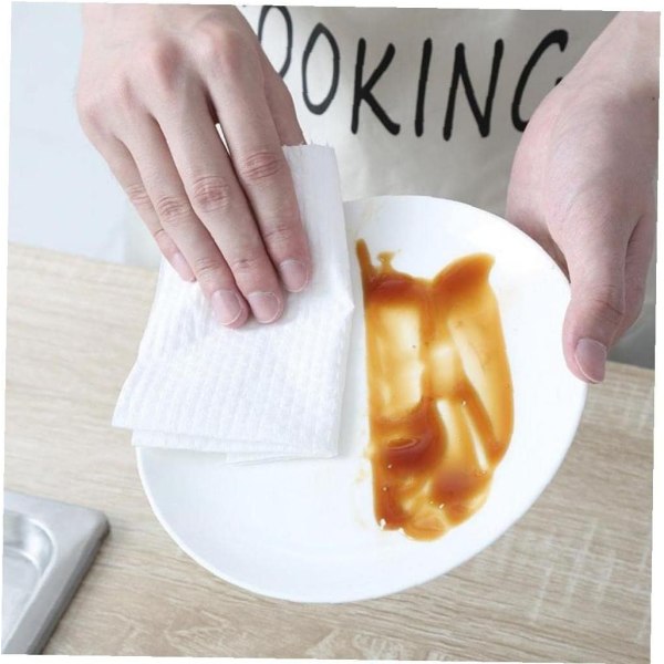 400 Sheets Disposable Cleaning Towels,Non-Woven Fabric Disposable Dish Cloths Roll Hand Roll Reusable Wipes for Cloth Kitchen Cleaning