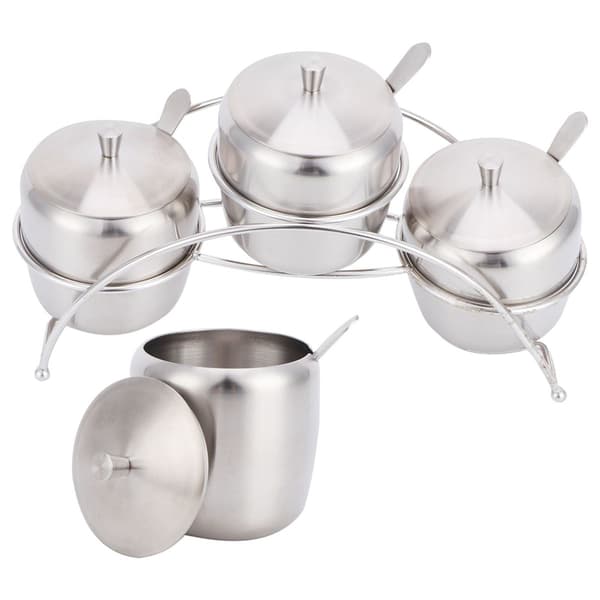 304 rustfritt stål krydderpotte, krydderbeholder, salt KLB