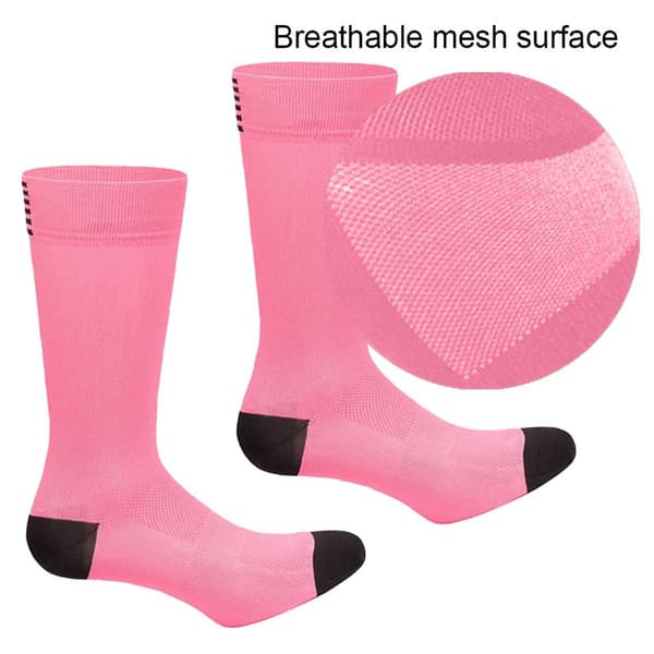 Merinoull ridstrumpor rosa + vit KLB