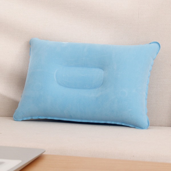 2 x sky blue inflatable pillow camping travel soft inflatable 22*34cm KLB