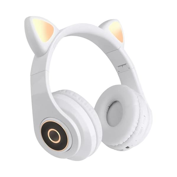 Bluetooth Katteøre Hovedtelefoner Gaming Headset Hovedtelefoner med LED-lys til