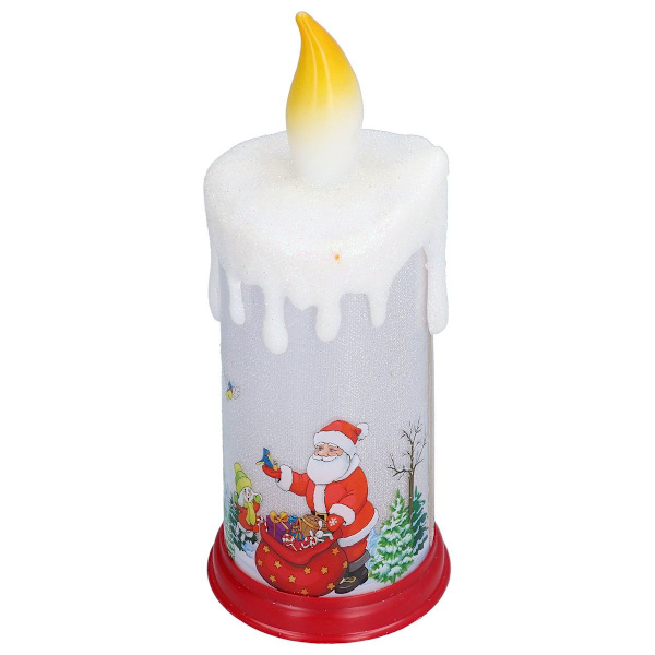 Flammeløse julelys, LED-simuleret flamme, julemand KLB