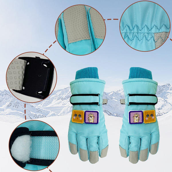 Vanntett vinter-skiglover for jenter, Mint Grønn KLB