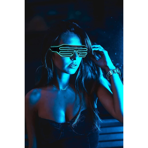 Balinco LED-briller med 3 flash-tilstande - Perfekt til DJ Techno Festival | Halloween | Karneval | forklædning