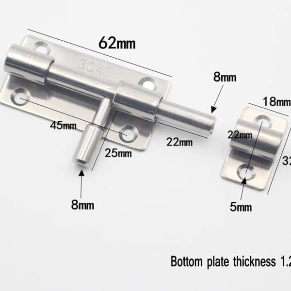 Stable lock or padlock made of 304 stainless steel - bolt lock padlock S