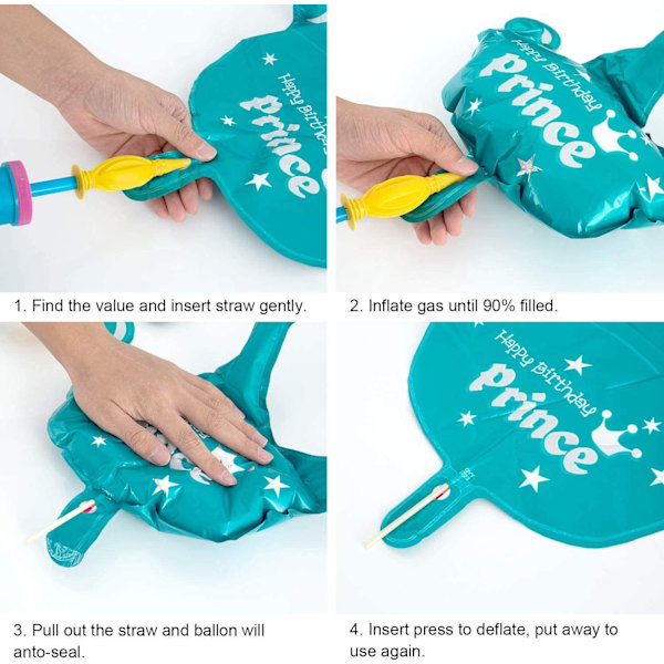 32 tommer (blåt nummer 3) kæmpe talballoner, folie helium digitale ballon dekoration til fester, fødselsdage -