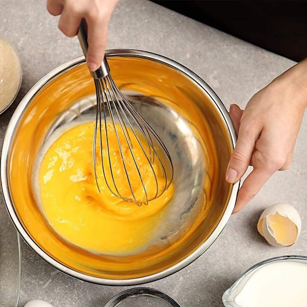 Eggpisker i rustfritt stål, manuell eggpisker 10 tommer KLB