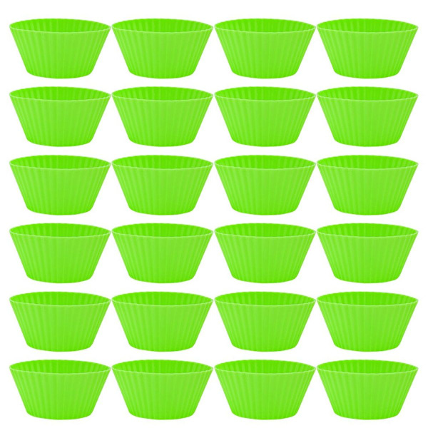 Silikone Mini Cupcake Holdere Mini Cupcake Cases Kage Grøn KLB