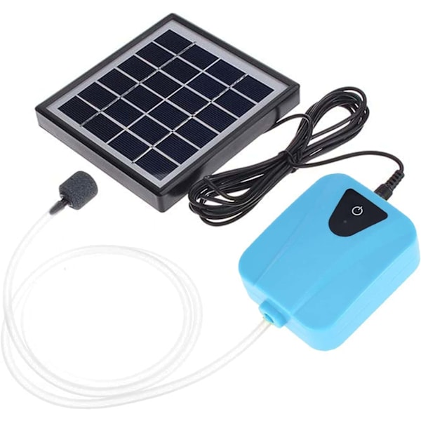 Solcelled iltpumpe til akvarium fisketank vand iltning dam luftpumpe