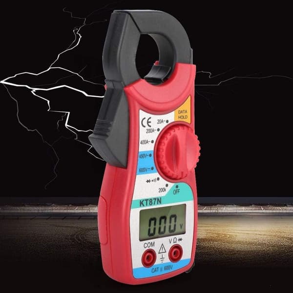 Multimeter, digital strømtangstester, tangamperemeter, DC/AC spænding