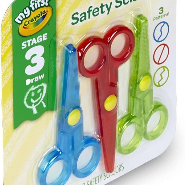 Säkerhetssaxar, konstmaterial för småbarn, 3-pack