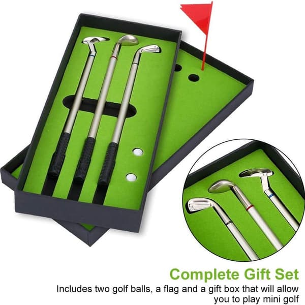 VGEBY Golf Pen Golfbollar Set, Mini Desktop Golfboll Penna Present Golf Pennor KLB