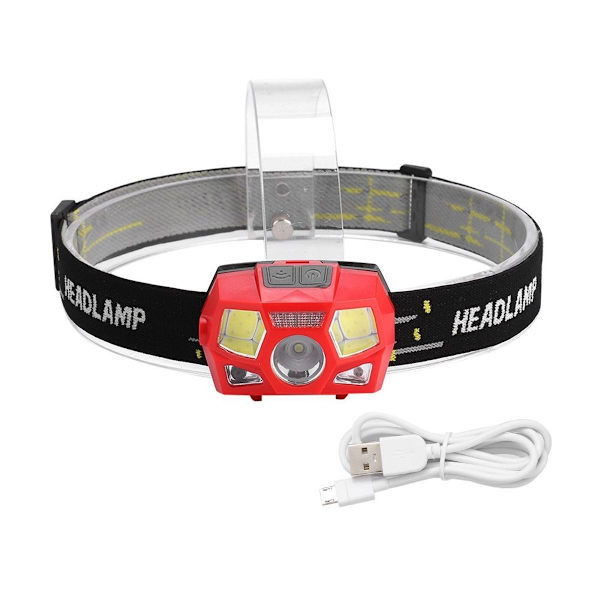 USB-laddningsbar mini LED-strålkastare, våginduktionsstrålkastare KLB
