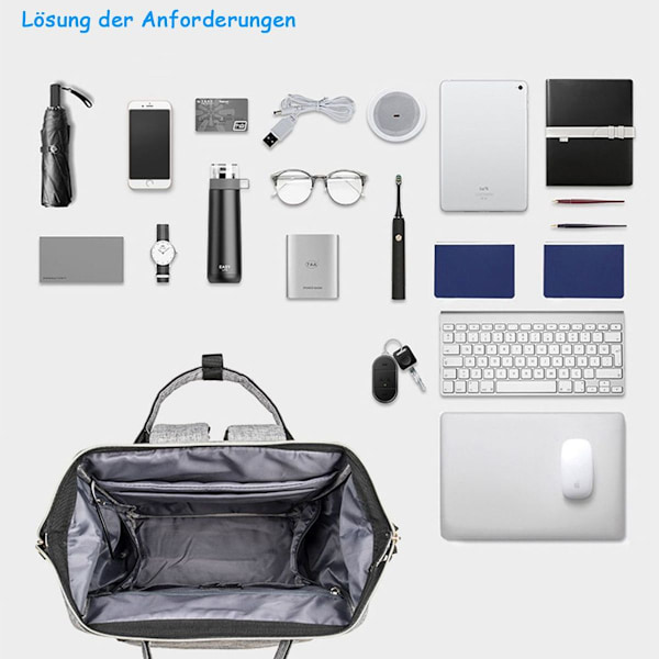 Snygg damryggsäck för bärbar dator: 15,6 tum med USB-laddningsport KLB