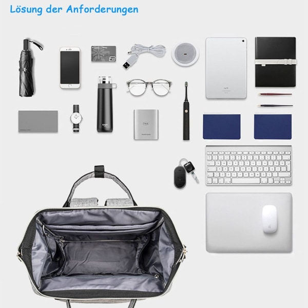 Snygg ryggsäck för bärbar dator för kvinnor: 15,6 tum med USB laddningsport KLB