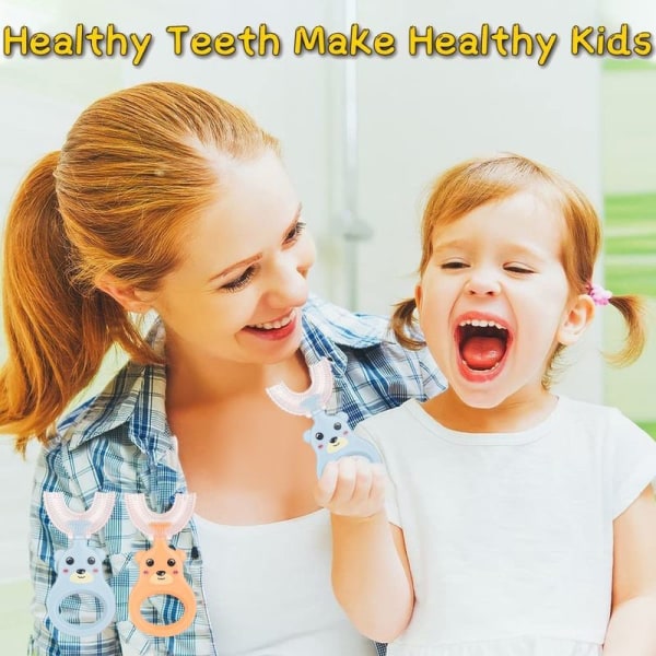 U-muotoinen hammasharja lapsille, 2 pakkaus - toddler hammasharja, tyyli 3