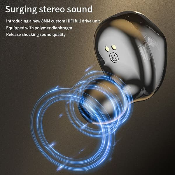 TWS langattomat Bluetooth-kuulokkeet LED-taskulampun äänillä