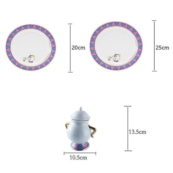Tegneserie Ny Skønheden og Udyret Tekande Kop Tekande Sæt