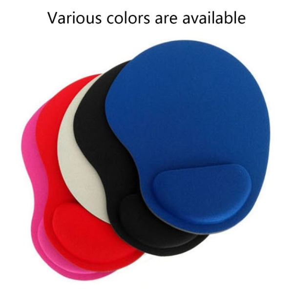 Pakke med 2 ergonomiske musematter med behagelig håndleddsstøtte i rosa rød
