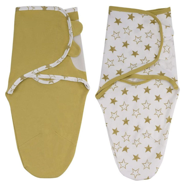 Swaddlepose baby svøb klud baby svøb klud pakke med 2 svøb tæpper lavet af 100% KLB