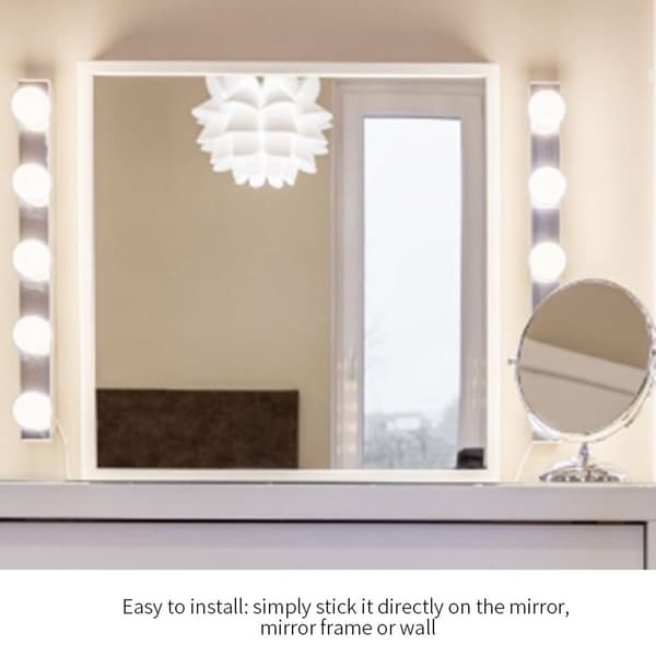 USB 10LED Smart Spejl Lys Dæmpbar Makeup Lampe KLB
