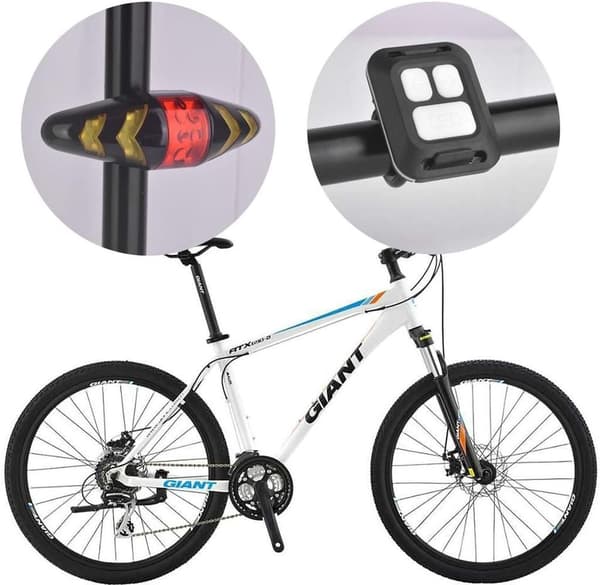 Sykkel baklys med blinklys, USB-ladbart, ultrasterkt