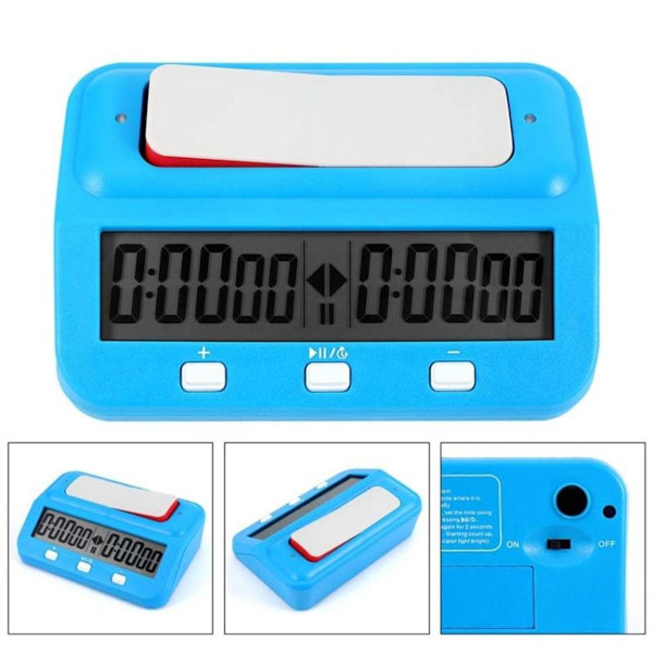 Plast schackklocka Go Schack Timer (blå)