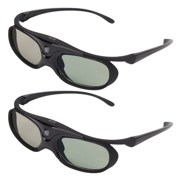 Pakke med 2 144 Hz 3D Active Shutter Briller DLP LinK LCD Linse 3D KLB