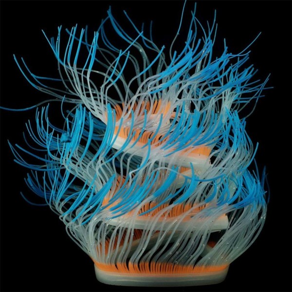 Freeform Søanemone Coral Soft Silica Gel Moves Blue KLB