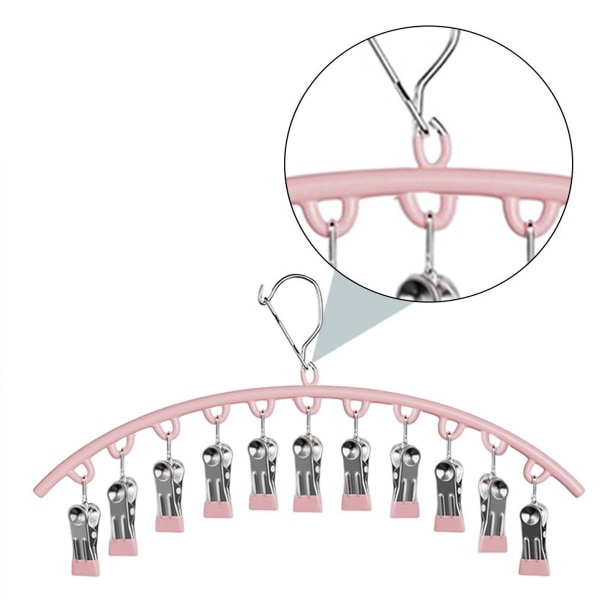 Tørkestativ, tørkestativ, kleshengere, klesklyper, innendørs, rosa