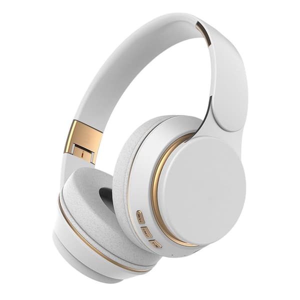 Bluetooth Over Ear-hovedtelefoner, trådløse sammenklappelige stereo hvide