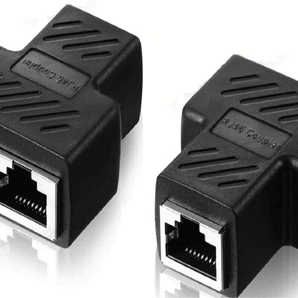 Pack RJ45 Ethernet Splitter Plug Adapter Kompatibel med