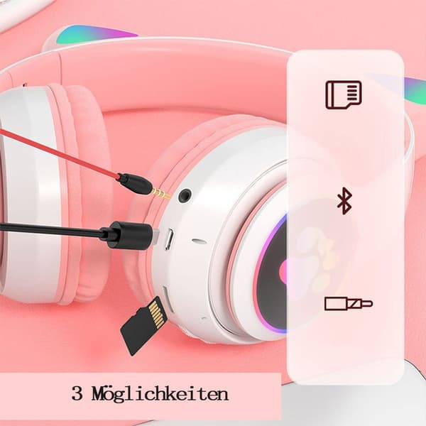 Bluetooth-hodetelefoner for barn, sammenleggbare hodetelefoner for gutter/jenter over øret,