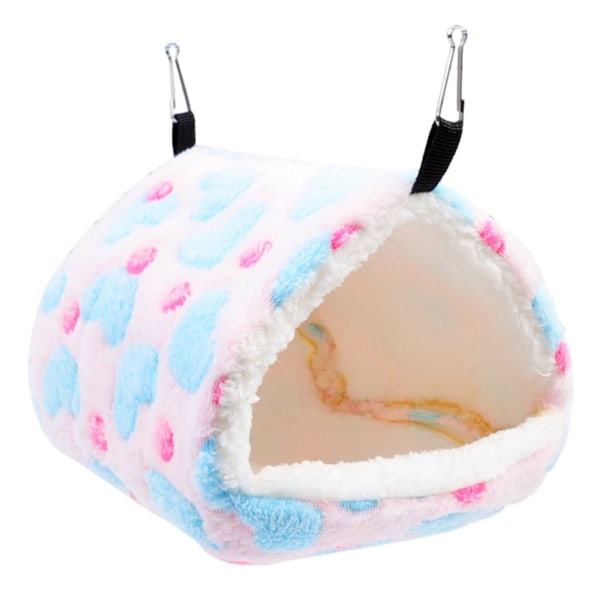 Rosa tjock korall sammet hängande bo papegoja storlek: 13 x 13 x 10 cm KLB