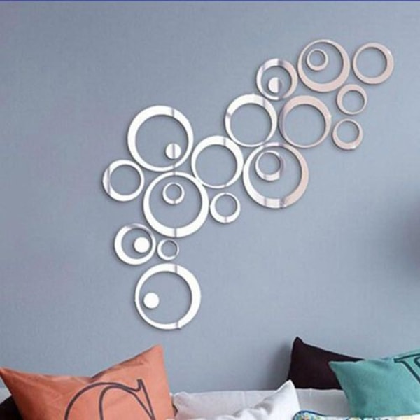 3D Peiliseinätarra Akryyli Stereo Ympyrä DIY Seinätarra Makuuhuone Olohuone