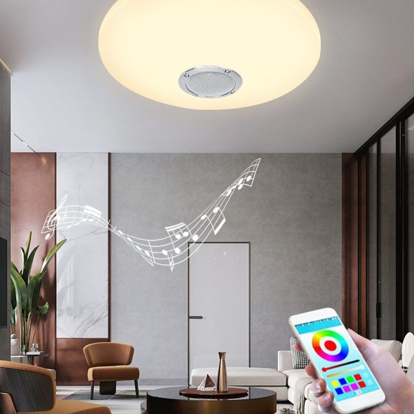 LED RGB taklampa med Bluetooth högtalare för sovrum KLB