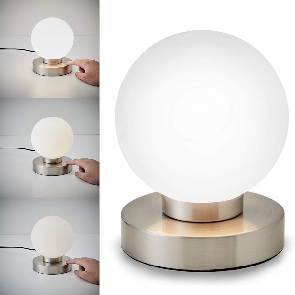 Taktil sänglampa med 3 intensiteter, bordslampa med touchfunktion, KLB