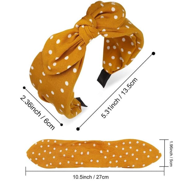 Modehårband Bred Knuten Blomma Huvudbonad Elastisk Håraccessoarer (6