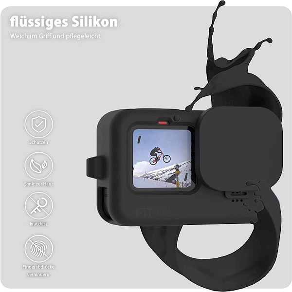 Silikonfodral för Go Pro Hero 11 / Hero 10 / Hero 9 Black KLB