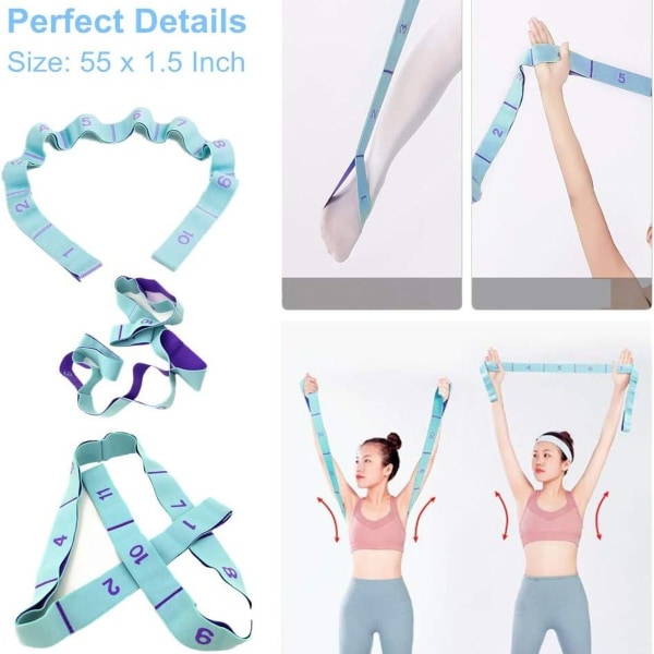 Flexibilitets Yoga Stretch Strap - Hamstring Stretcher KLB