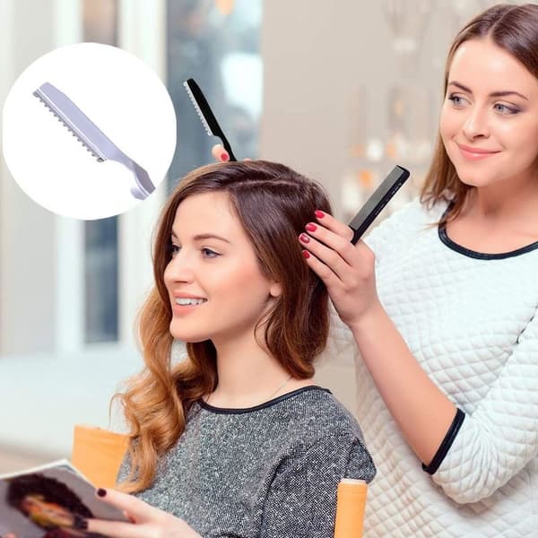 Udtynding af hår Razor Feather Styling Hair Styling Razor Silver