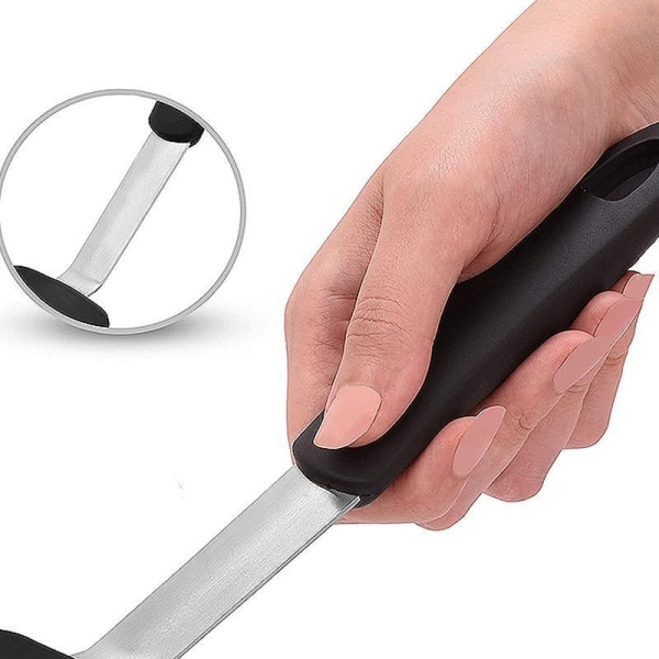 Liten flexibel silikonspatel i svart, flexibel silikonspatel