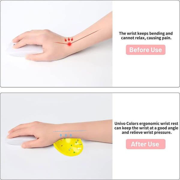 Ergonomisk silikon håndleddsmusematte gjennomsiktig håndleddsstøtte stil 3