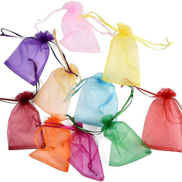 20 x 30 cm organza påsar, 50 st organza påsar, smyckespåsar