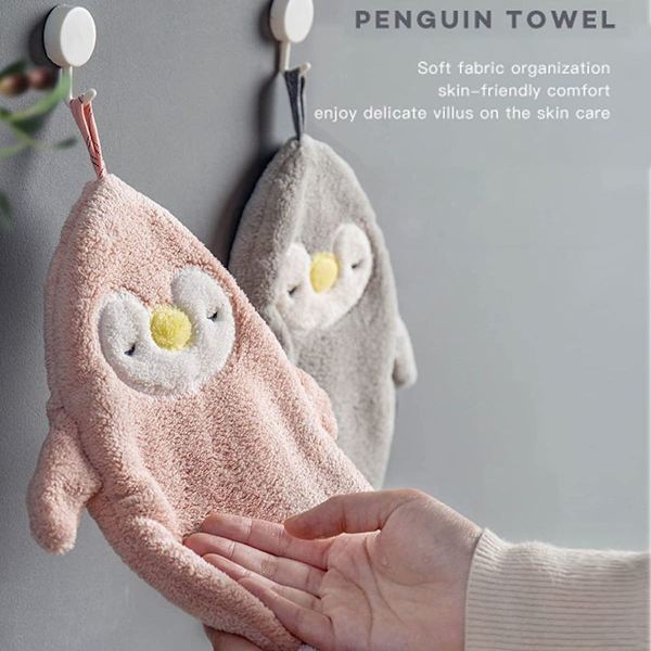 Pingviinipyyhkeet Korallifleece Super Absorbent Home Towel Gray