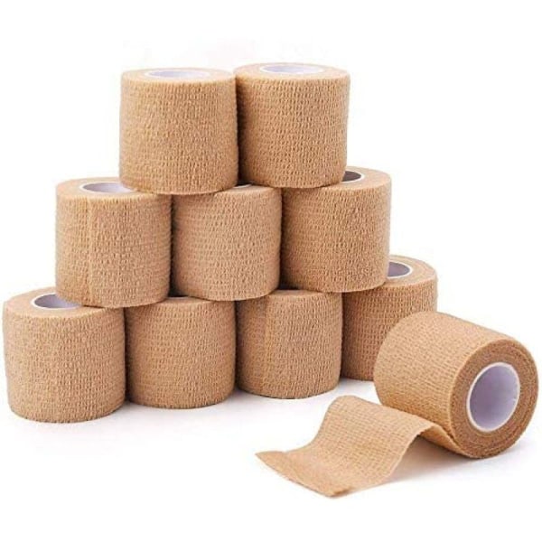 LotFancy Adhesive Bandage Self-Adhesive Bandage Elastic Fixing Bandage 5 cm x KLB