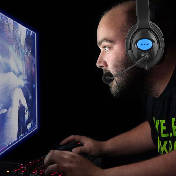 Kablet stereo gaming headset, støjreducerende hovedtelefoner